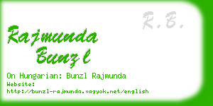 rajmunda bunzl business card